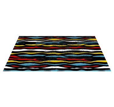 Vintage zebra pattern retro rug - TenStickers