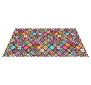 floral background with mandalas flower rug - TenStickers