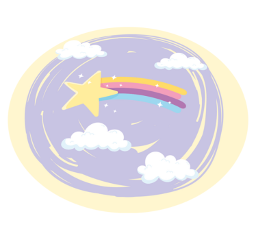 Yellow star in the sky star carpet - TenStickers