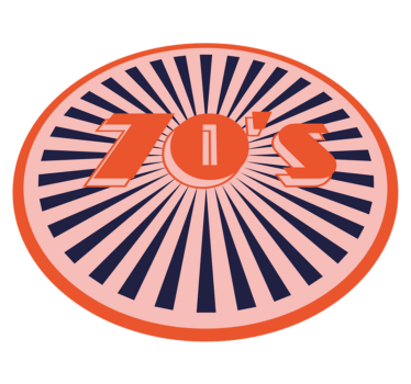 70's text in swirl  retro rug - TenStickers