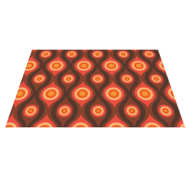 70's soft pattern  retro rug - TenStickers