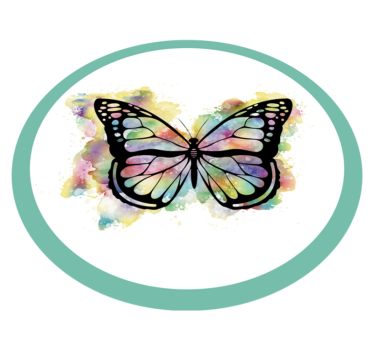 Painted butterfly design circular mat - TenStickers