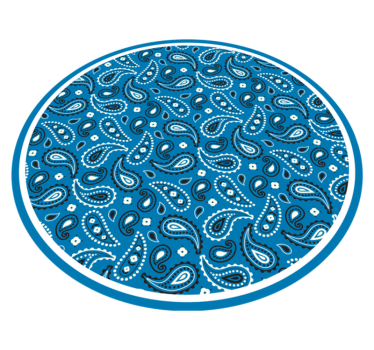 Dark blue boho bandana pattern bedroom carpet - TenStickers