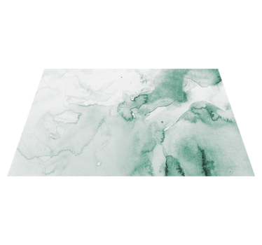 Soft green swirl marble vinyl rug - TenStickers