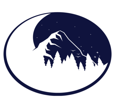 Cute silhouette of forest and moon contemporary rugs - TenStickers