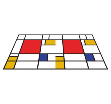Mondrian art geometric carpets - TenStickers