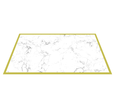 Stylish outlined effect marble vinyl rug - TenStickers