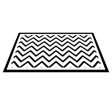 Black and white diagonal lines stripes rug - TenStickers