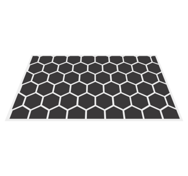 Black hexagons geometric figures geometric carpets - TenStickers