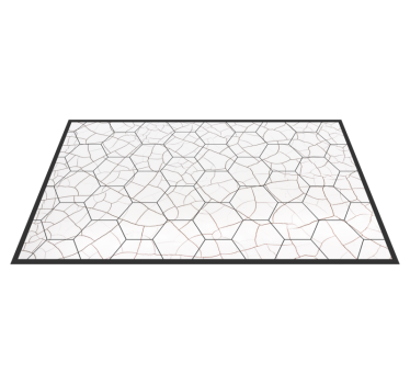 Light grey porcelain texture hexagons tile mat - TenStickers