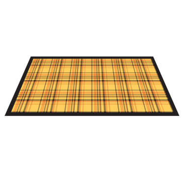 Yellow plaid pattern living room carpet - TenStickers