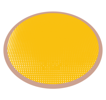 Sunny circular pattern yellow vinyl rug - TenStickers