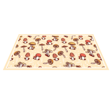 Original mushroom pattern kitchen flooring - TenStickers