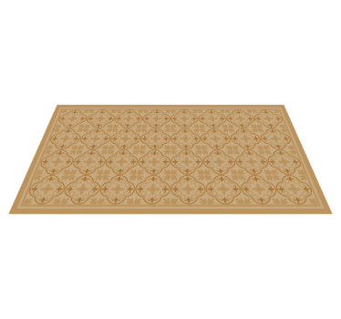 Geometric tile motif living room vinyl rug - TenStickers