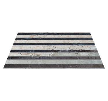 Stone effect vinyl rug with striped stone design - TenStickers