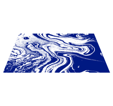 Bold Blue Swirls marble vinyl rug - TenStickers
