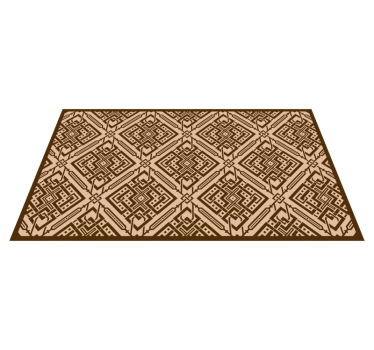Elegant geometric element living room vinyl rug - TenStickers