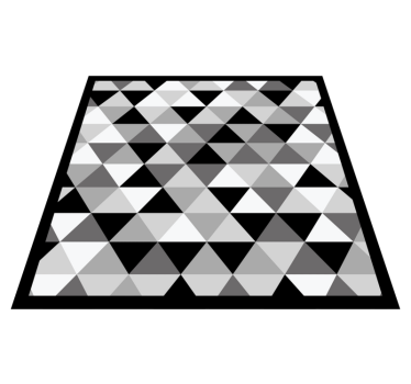 White, gray and black triangles design geometric carpets - TenStickers
