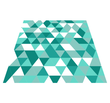 Turquoise triangular shades living room vinyl rug - TenStickers