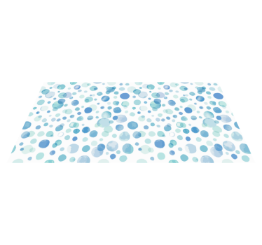 Blue watercolor dots geometric carpets - TenStickers