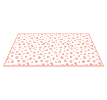 Watercolor roses in pink flower rug - TenStickers