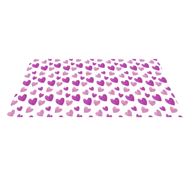 Watercolor pink hearts pattern nordic style rugs - TenStickers