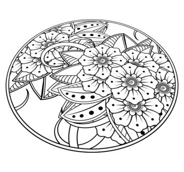 Lotus flower simple mandala mat - TenStickers