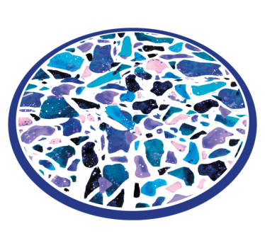Colorful stone mosaic marble vinyl rug - TenStickers