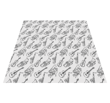 Textured vinyl rug musical instruments collection - TenStickers