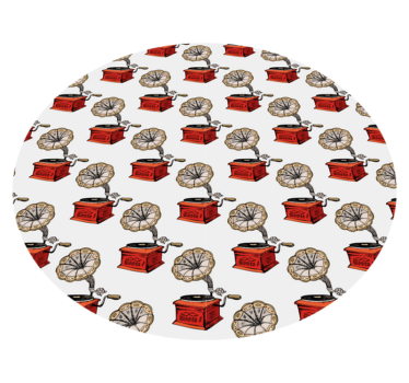 Textured vinyl rug retro music boxes - TenStickers