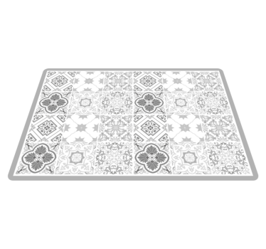 Maroccan gray shade tiles pattern bathroom vinyl flooring - TenStickers
