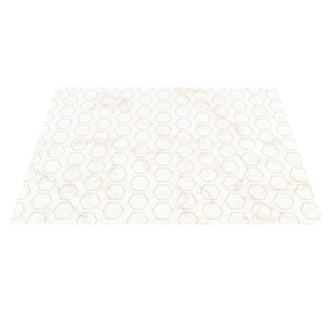 Hexagonal tiles pattern with marble bathroom vinyl flooring - TenStickers