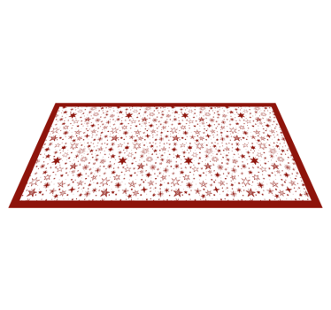 Red watercolour star rectangular jute rug - TenStickers
