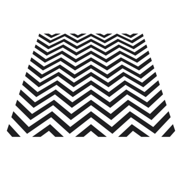 Classical black and white zig zag lines square rug - TenStickers