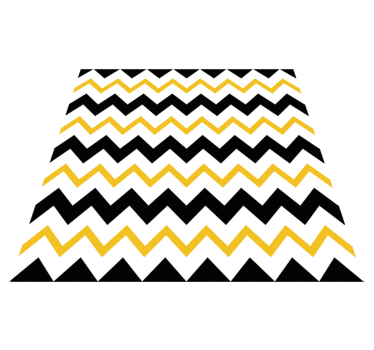 Black and yellow zig zag lines square rug - TenStickers