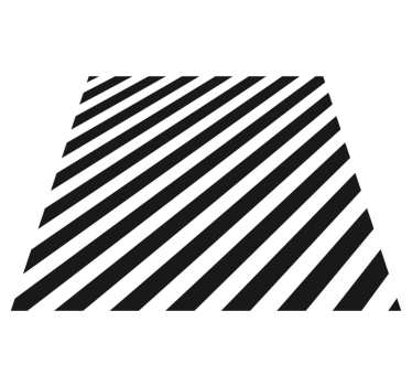 Diagonal black and white pattern square rug - TenStickers