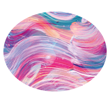 Colorful oil paint strokes circular mat - TenStickers