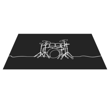 Line art drum elegant design contemporary rugs - TenStickers