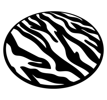 Classic zebra print background circular mat - TenStickers