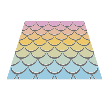 Pastel fish scales vinyl rug - TenStickers