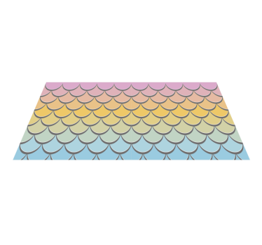 Vinyl rug with vibrant scales design - TenStickers