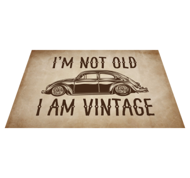 I'm not old vintage vinyl rug - TenStickers