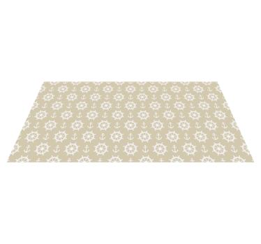 Maritime compass motif living room vinyl rug - TenStickers