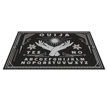 Black and white ouija board retro rug - TenStickers