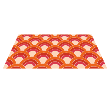 Geometric petals groovy pattern bedroom carpet - TenStickers