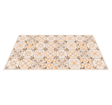 Beige vintage mosaic pattern tile mat - TenStickers