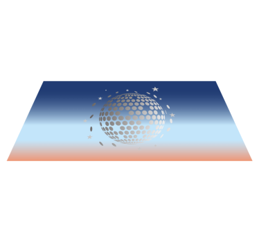 Gradient colorful disco ball  retro rug - TenStickers