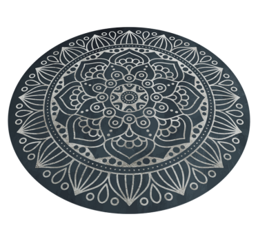 Grey tones antique pattern mandala mat - TenStickers