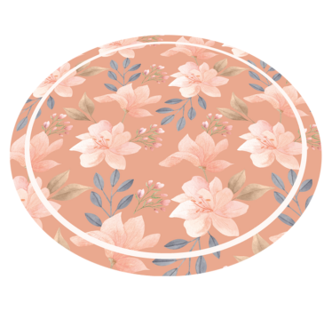 Hand painted watercolor floral bedroom carpet - TenStickers
