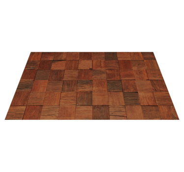 Square wood pattern wood effect vinyl flooring - TenStickers